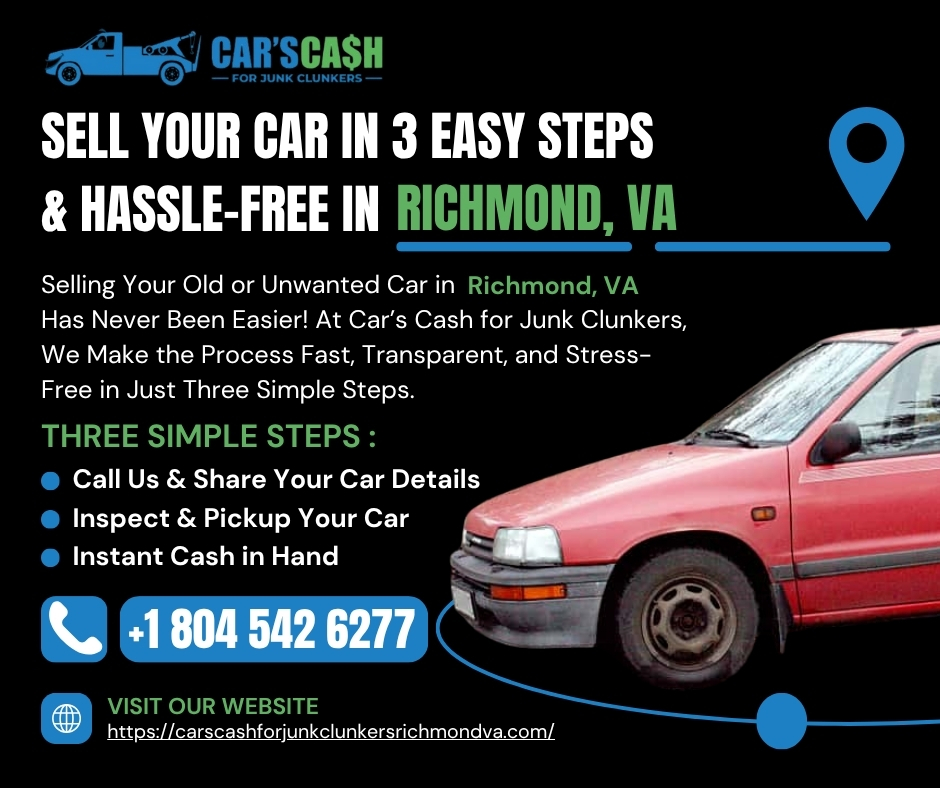 Sell Your Car in 3 Easy Steps in Richmond, VA